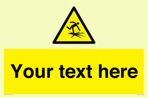 Custom warning thin ice